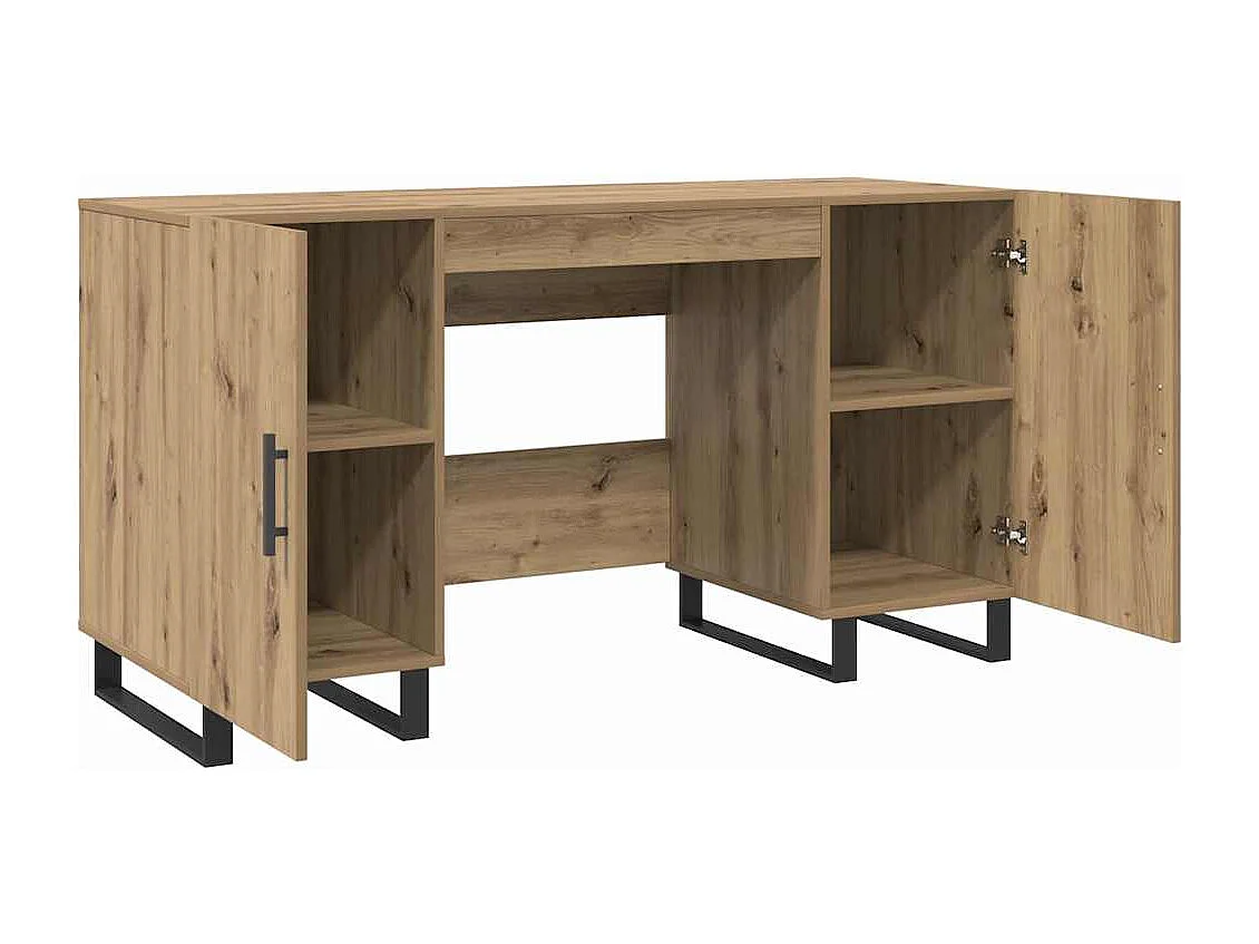 Bureau chêne artisanal 140 x 50 x 75 cm Bois d'ingénierie