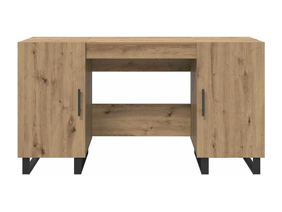 Bureau chêne artisanal 140 x 50 x 75 cm Bois d'ingénierie