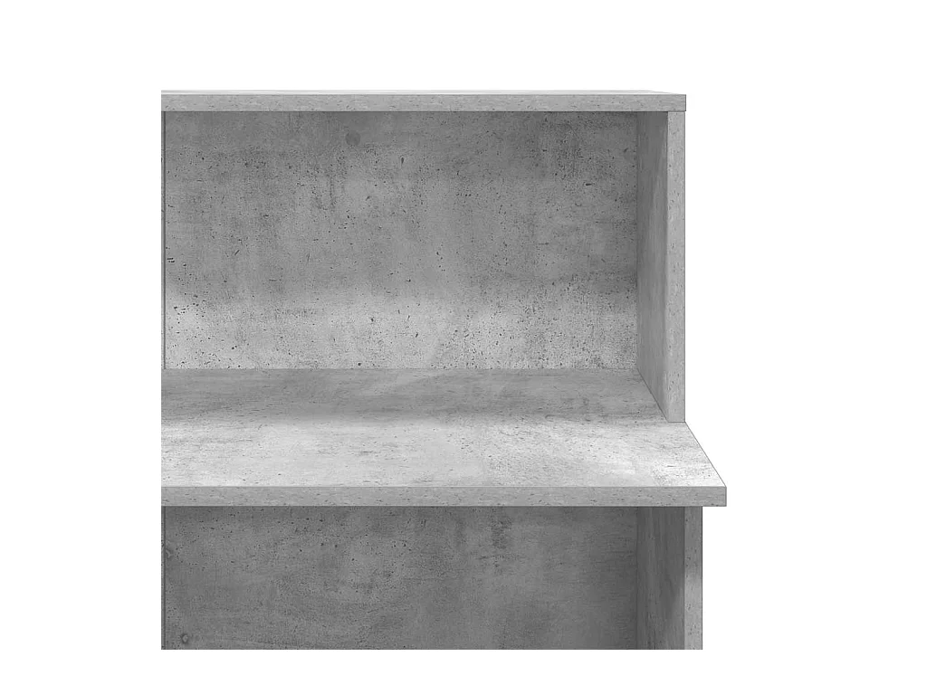 Bureau de réception gris béton 100x50x103,5cm bois d'ingénierie
