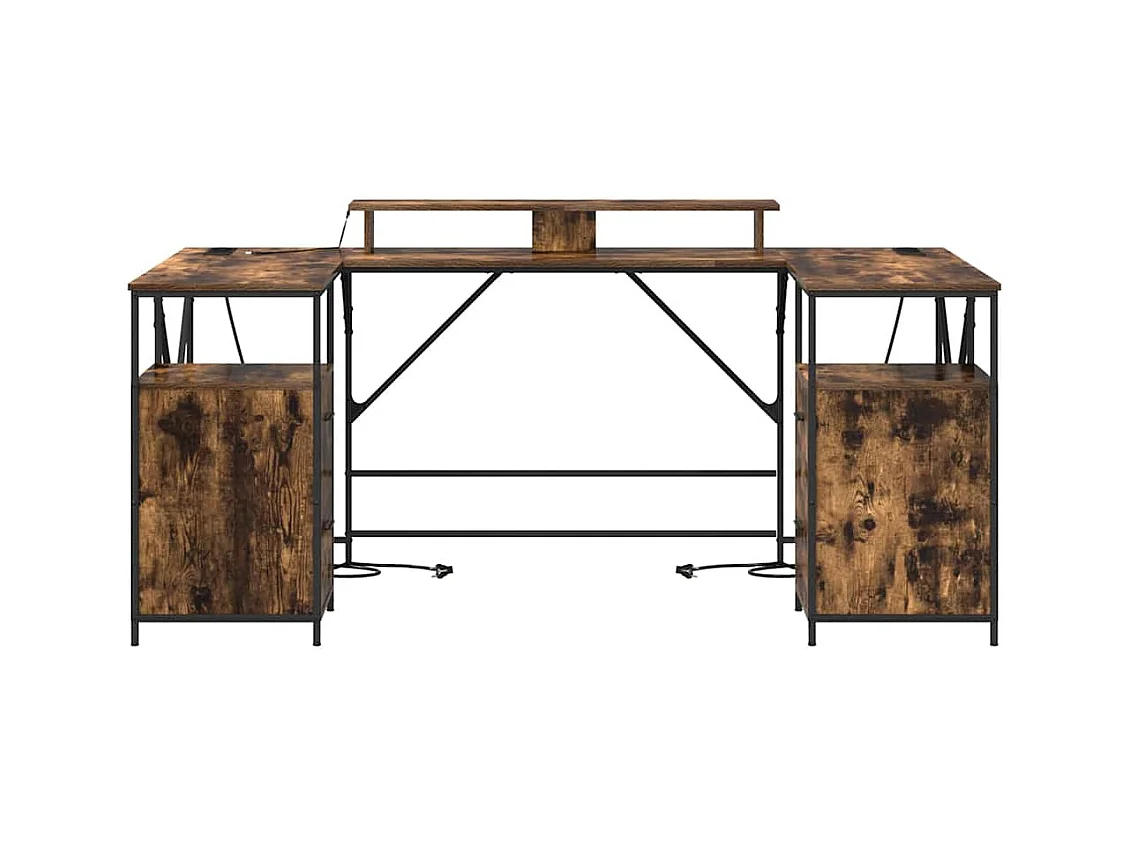 Bureau Chêne fumé 182 x 101 x 87.5 cm Bois d'ingénierie