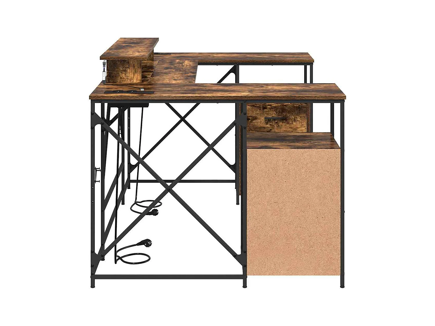 Bureau Chêne fumé 182 x 101 x 87.5 cm Bois d'ingénierie