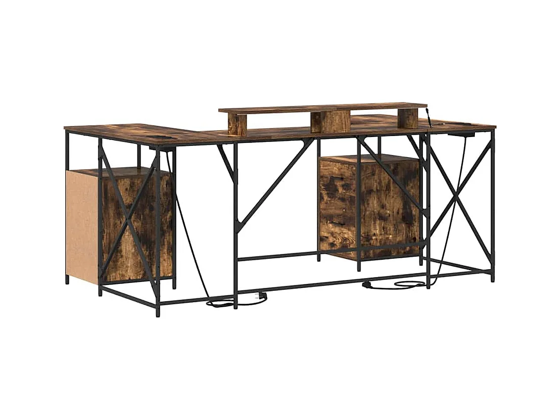 Bureau Chêne fumé 182 x 101 x 87.5 cm Bois d'ingénierie