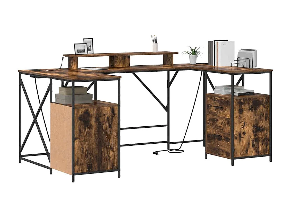 Escritorio con cajón Roble ahumado 182 x 101 x 87.5 cm