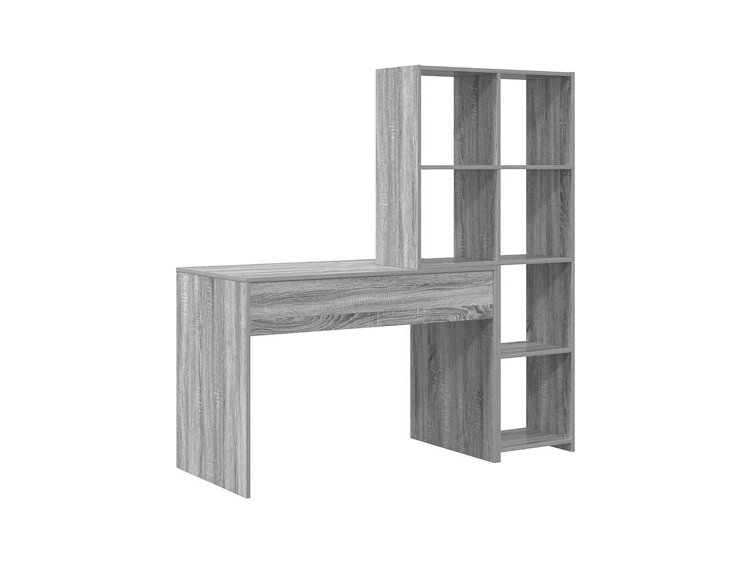 Bureau Sonoma gris 138.5 x 55 x 143 cm Bois d'ingénierie