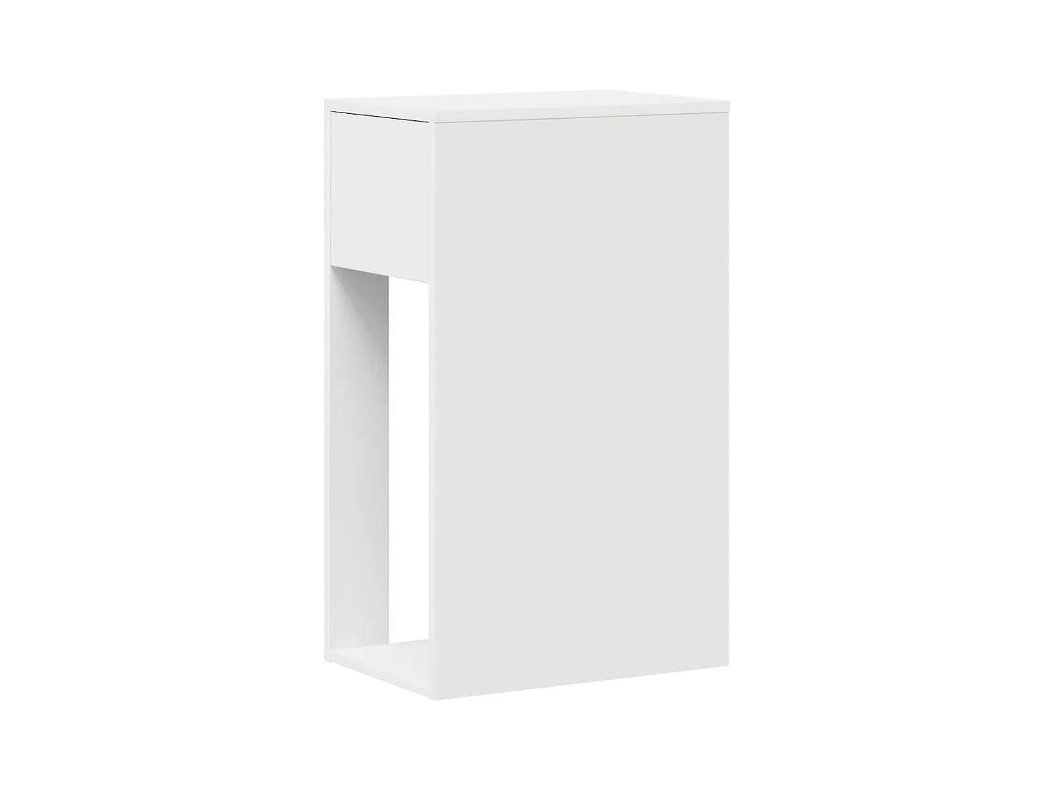 Support de tour d'ordinateur avec tiroir blanc 30x44x74 cm