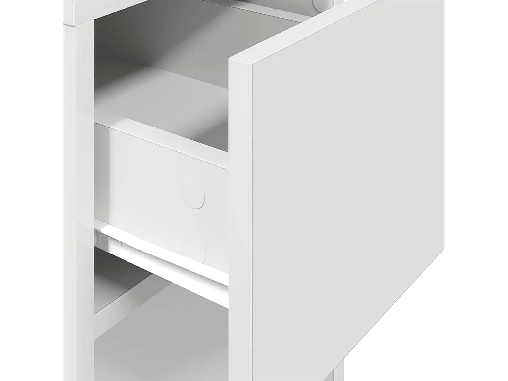 Support de tour d'ordinateur avec tiroir blanc 30x44x74 cm