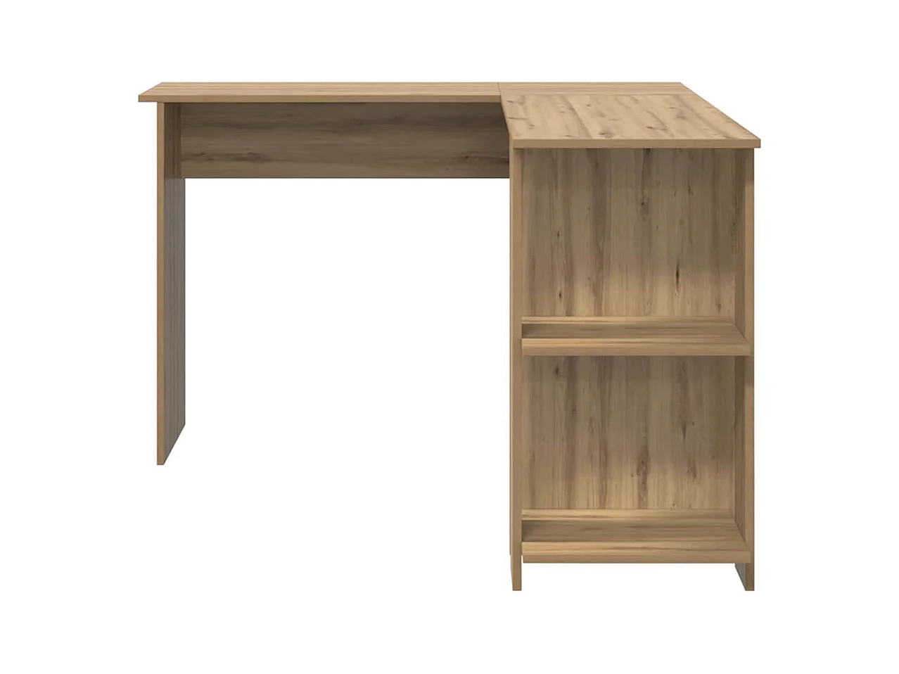 Escritorio Esquinero con Almacenamiento Roble artisan