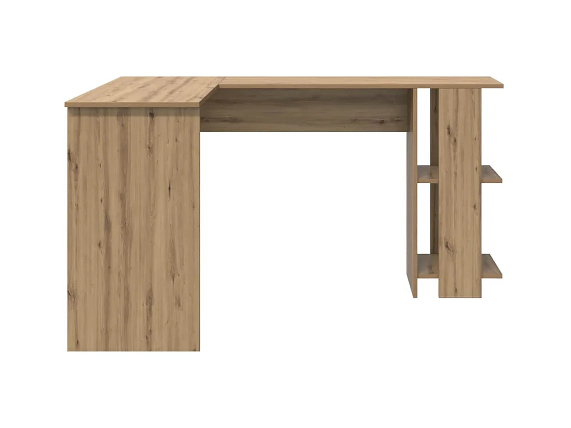 Escritorio Esquinero con Almacenamiento Roble artisan