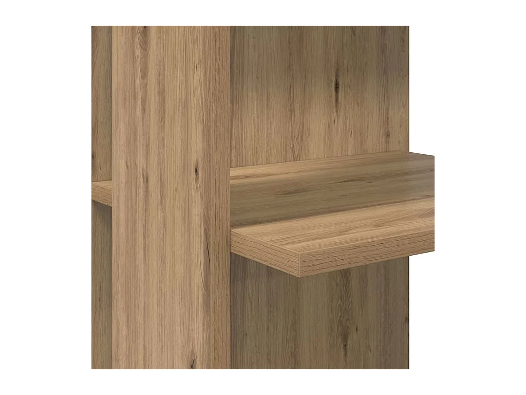 Escritorio Esquinero con Almacenamiento Roble artisan