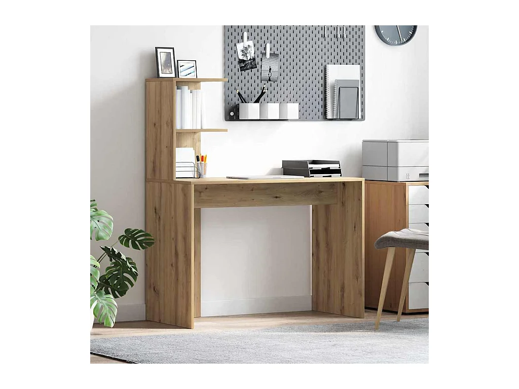 Bureau chêne artisanal 102 x 50 x 124 cm Bois d'ingénierie