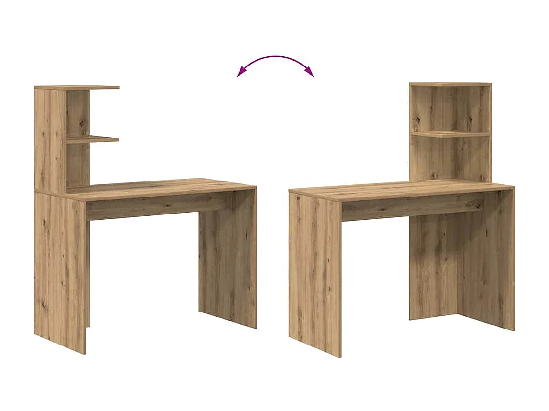 Bureau chêne artisanal 102 x 50 x 124 cm Bois d'ingénierie