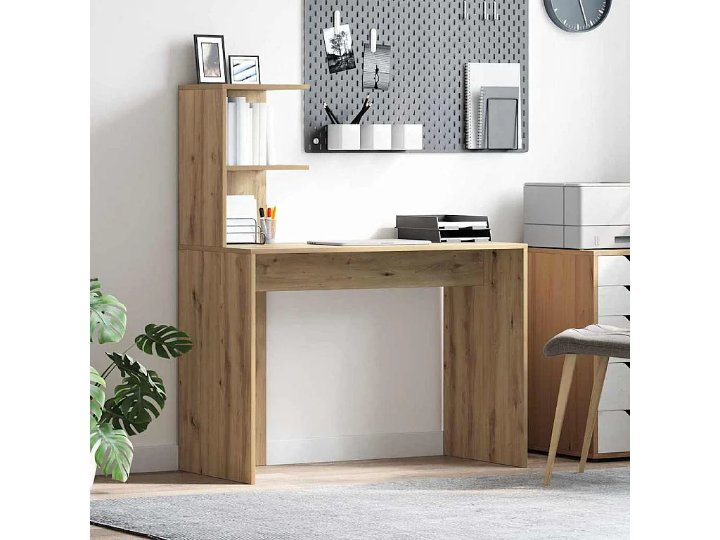 Bureau chêne artisanal 102 x 50 x 124 cm Bois d'ingénierie