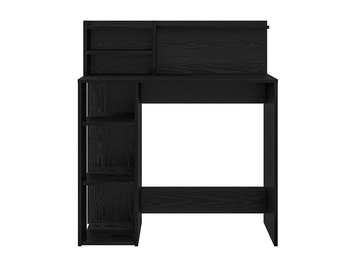 Bureau avec rangement Chêne noir 90 x 48 x 101,5 cm