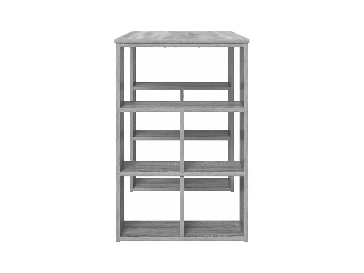 Bureau avec étagère Gris 90 x 50 x 75 cm Bois d'ingénierie