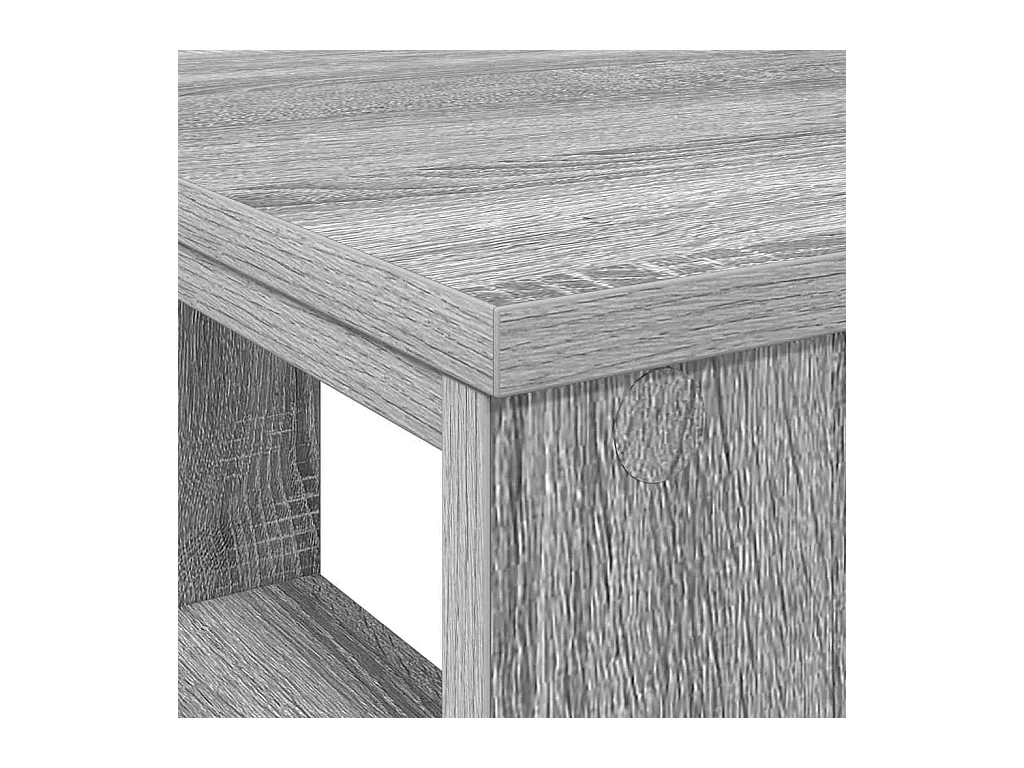 Bureau avec étagère Gris 90 x 50 x 75 cm Bois d'ingénierie