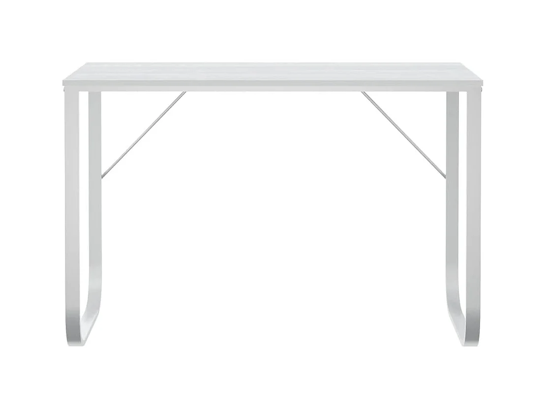 Bureau d'ordinateur Blanc 110x60x73 cm Aggloméré