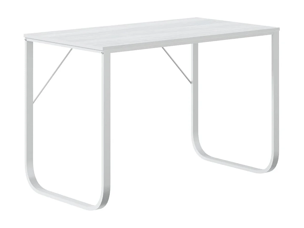 Bureau d'ordinateur Blanc 110x60x73 cm Aggloméré