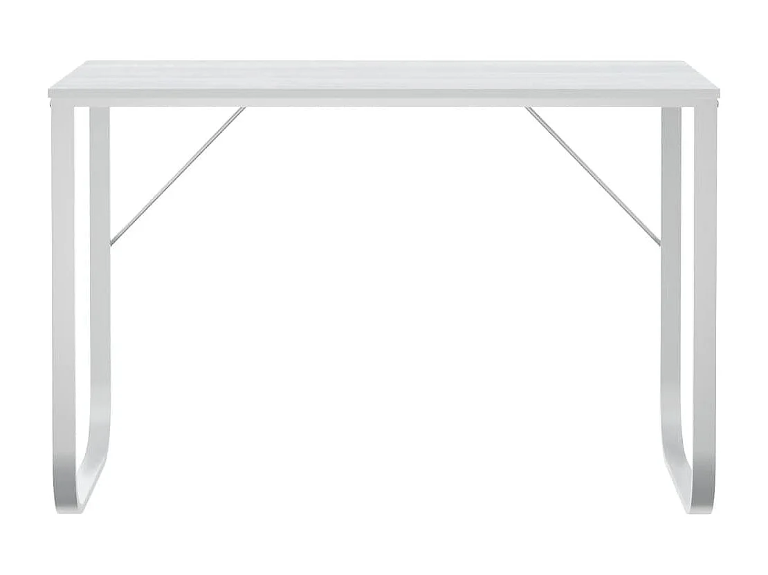 Bureau d'ordinateur Blanc 110x60x73 cm Aggloméré