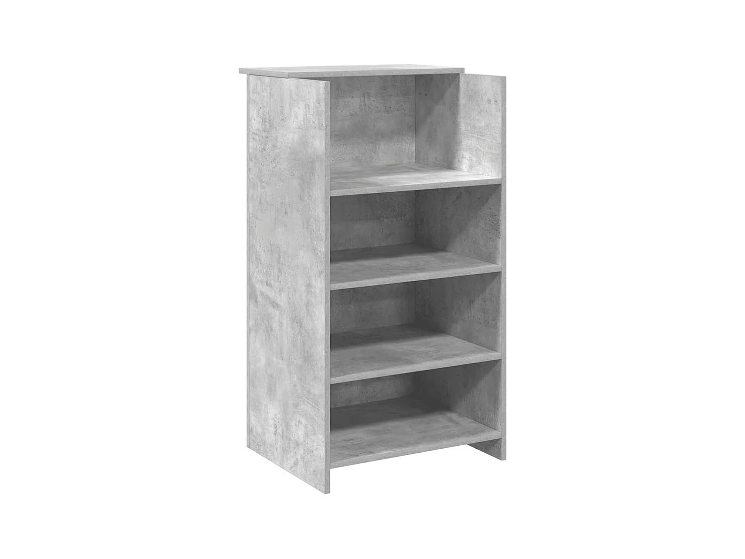 Bureau de réception gris béton 55x50x103,5 cm bois d'ingénierie