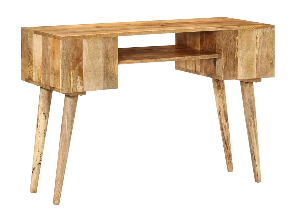 Bureau avec tiroirs 110x47x76 cm bois de manguier solide