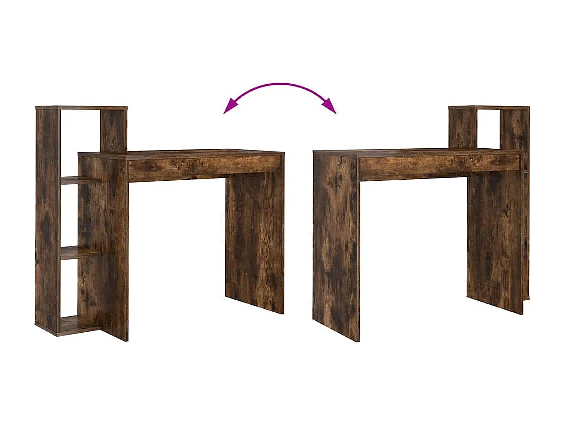 Bureau Chêne fumé 100 x 40 x 90 cm Bois d'ingénierie