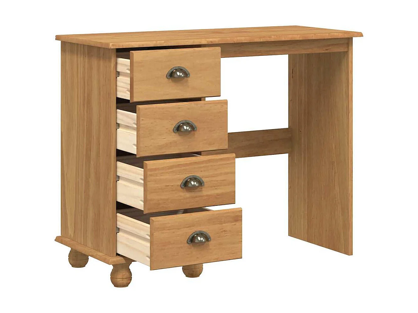 Bureau ASKIM Marron 95 x 40 x 75 cm Bois massif en pin