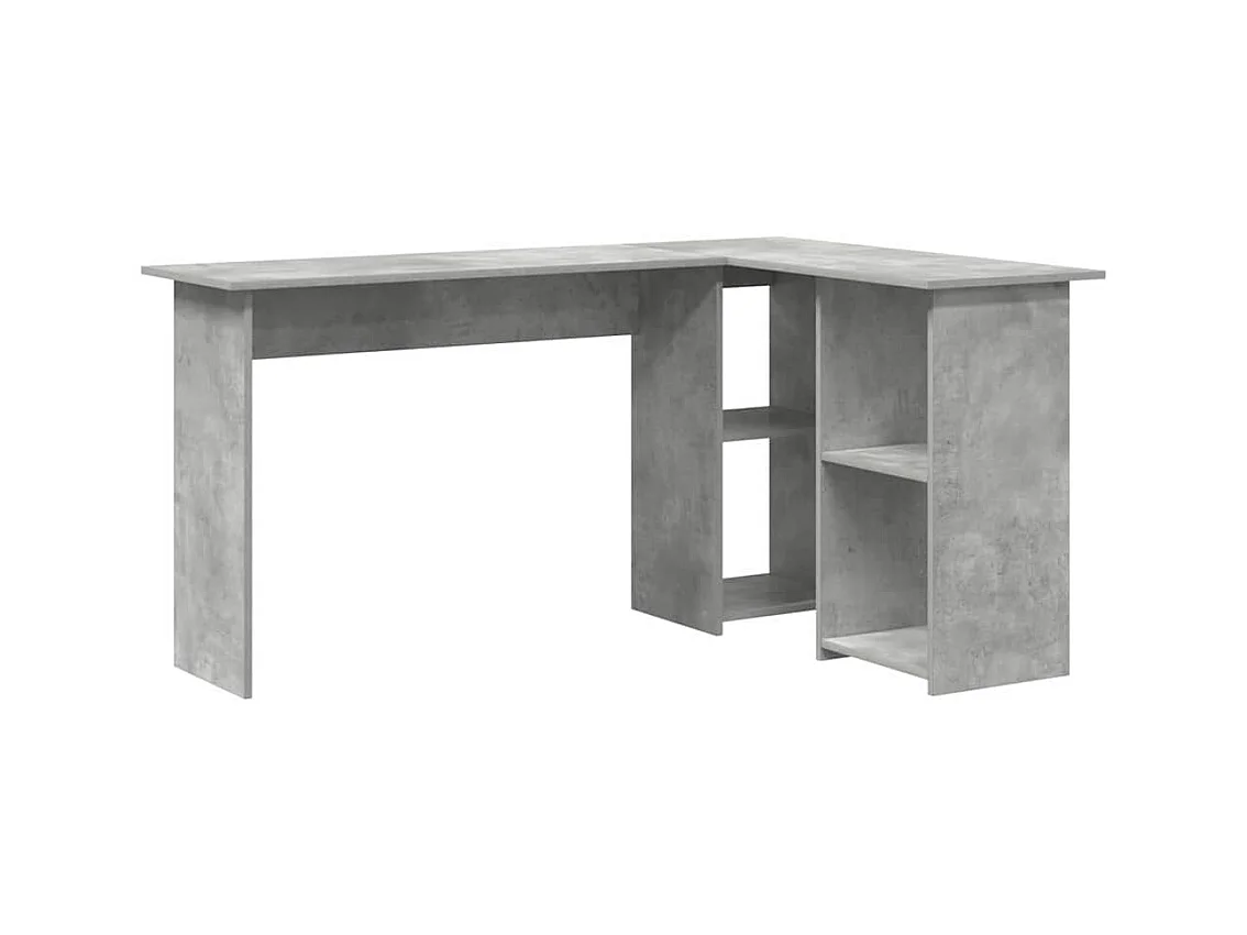 Bureau Gris béton 142 x 102 x 73 cm Bois d'ingénierie