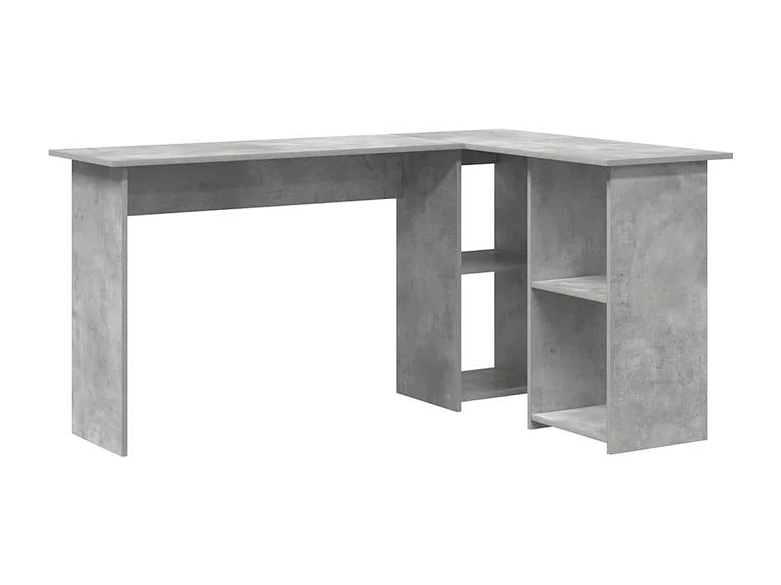 Bureau Gris béton 142 x 102 x 73 cm Bois d'ingénierie