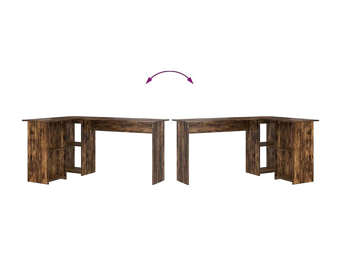 Bureau Chêne fumé 142 x 102 x 73 cm Bois d'ingénierie