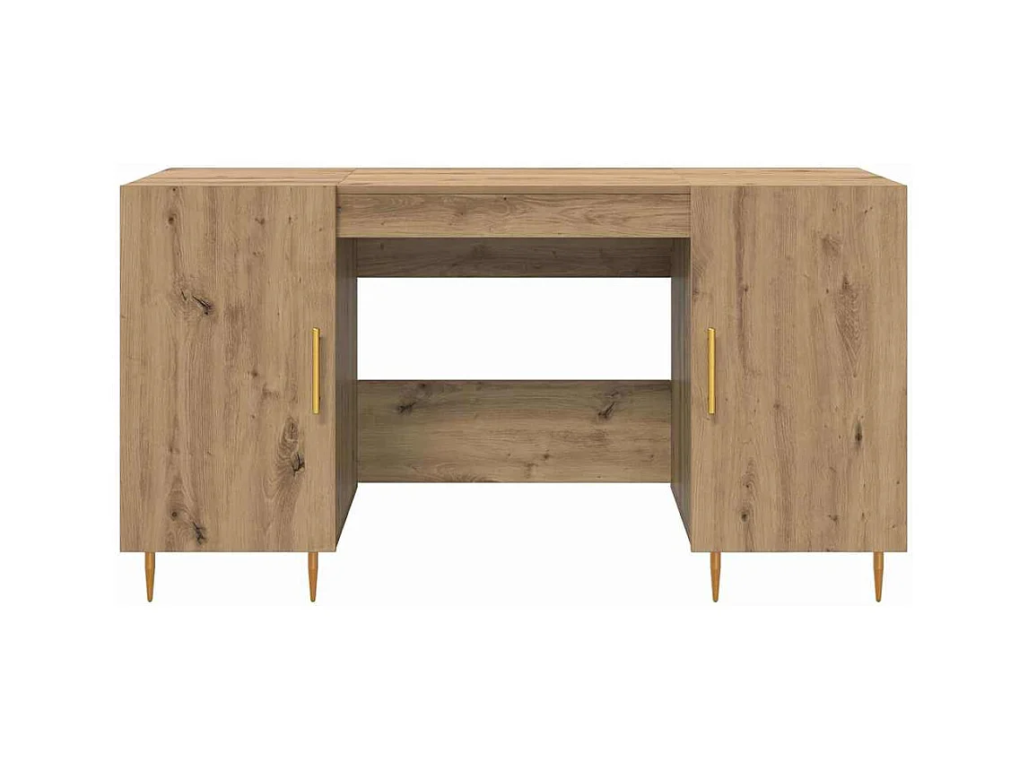 Bureau chêne artisanal 140 x 50 x 75 cm Bois d'ingénierie
