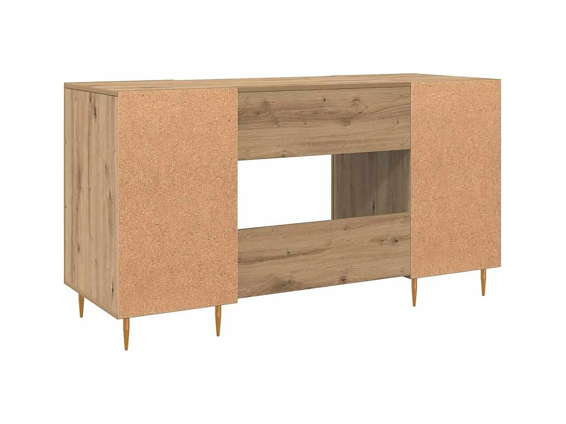Bureau chêne artisanal 140 x 50 x 75 cm Bois d'ingénierie