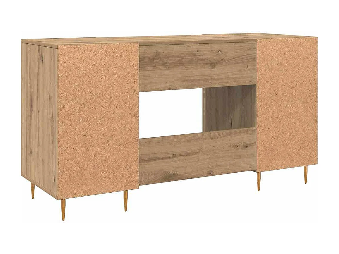 Bureau chêne artisanal 140 x 50 x 75 cm Bois d'ingénierie