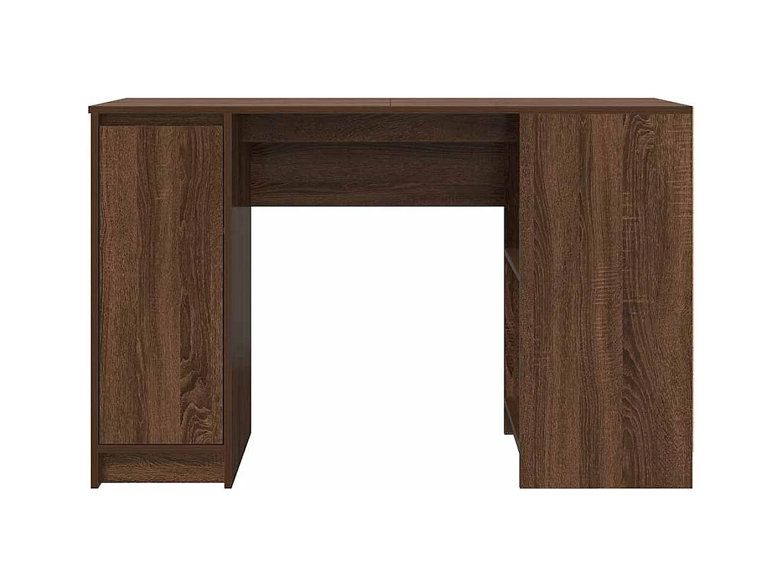 Bureau chêne marron 120x42x76 cm bois d'ingénierie