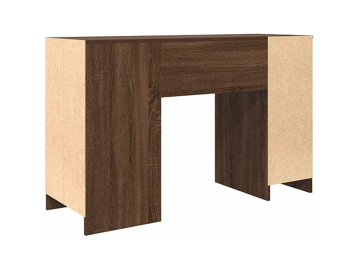 Bureau chêne marron 120x42x76 cm bois d'ingénierie