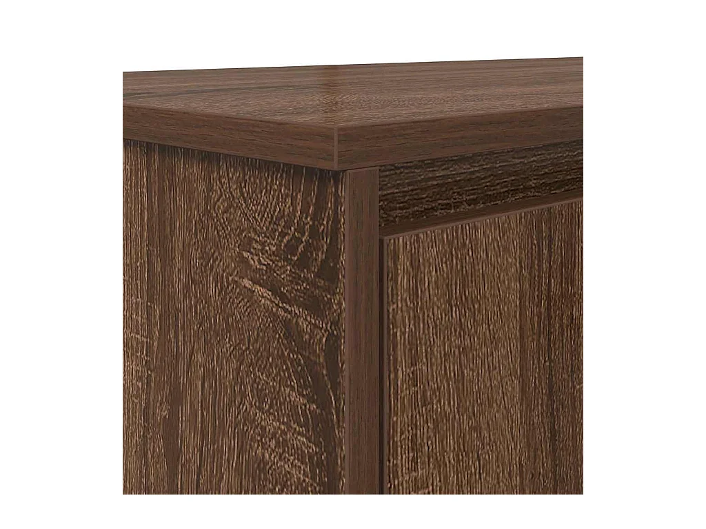 Bureau chêne marron 120x42x76 cm bois d'ingénierie