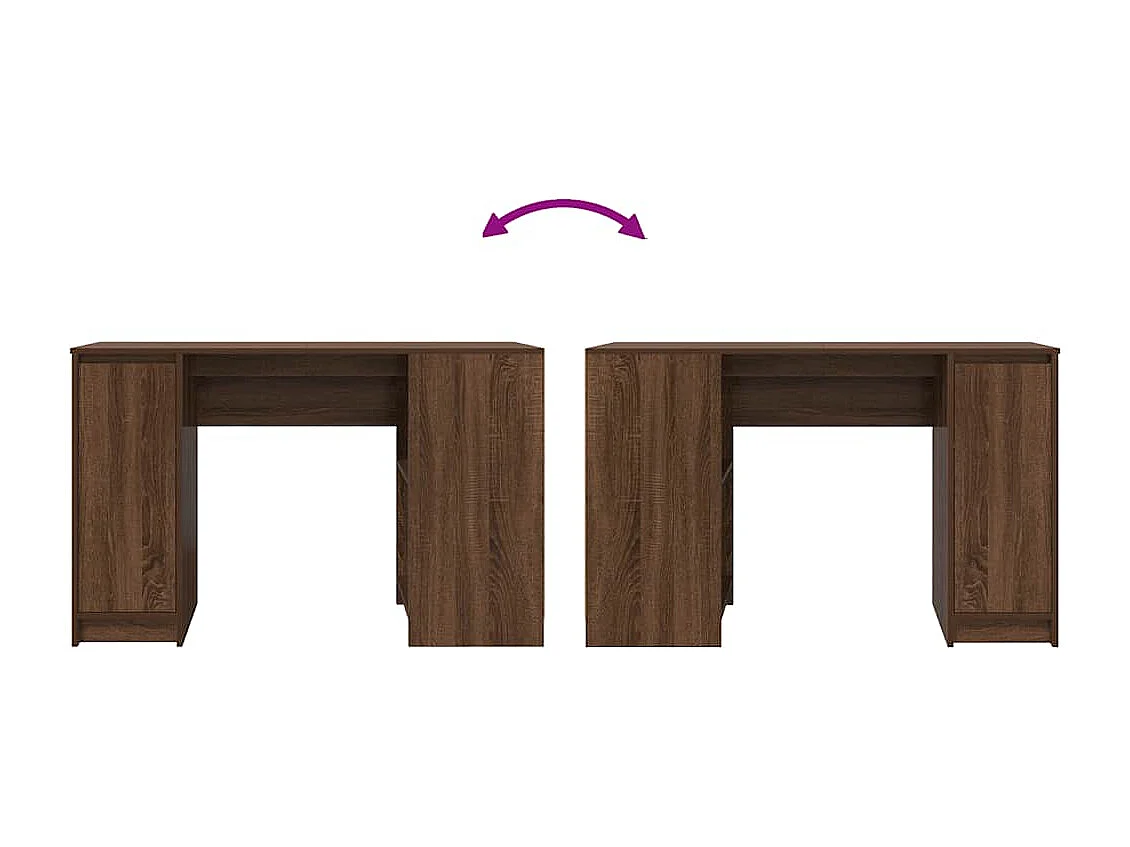 Bureau 120x42x76 cm spaanplaat bruin eikenkleurig