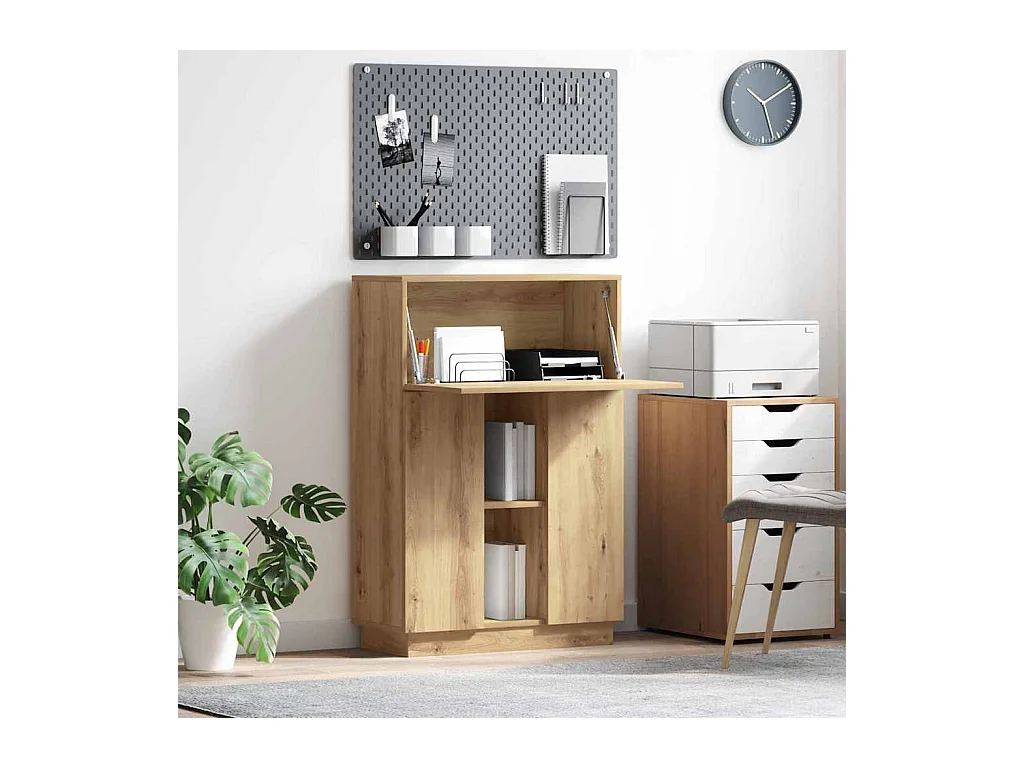 Bureau chêne artisanal 71,5 x 31,5 x 106,5 cm Bois d'ingénierie