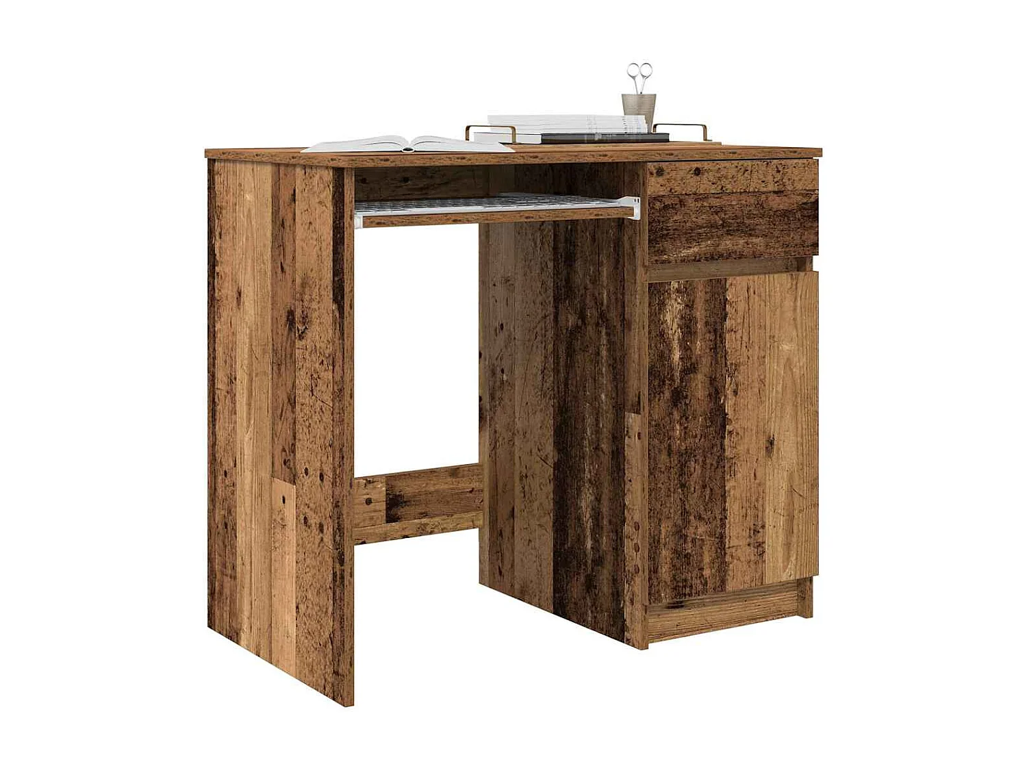 Bureau vieux bois 86x49x76 cm bois d'ingénierie