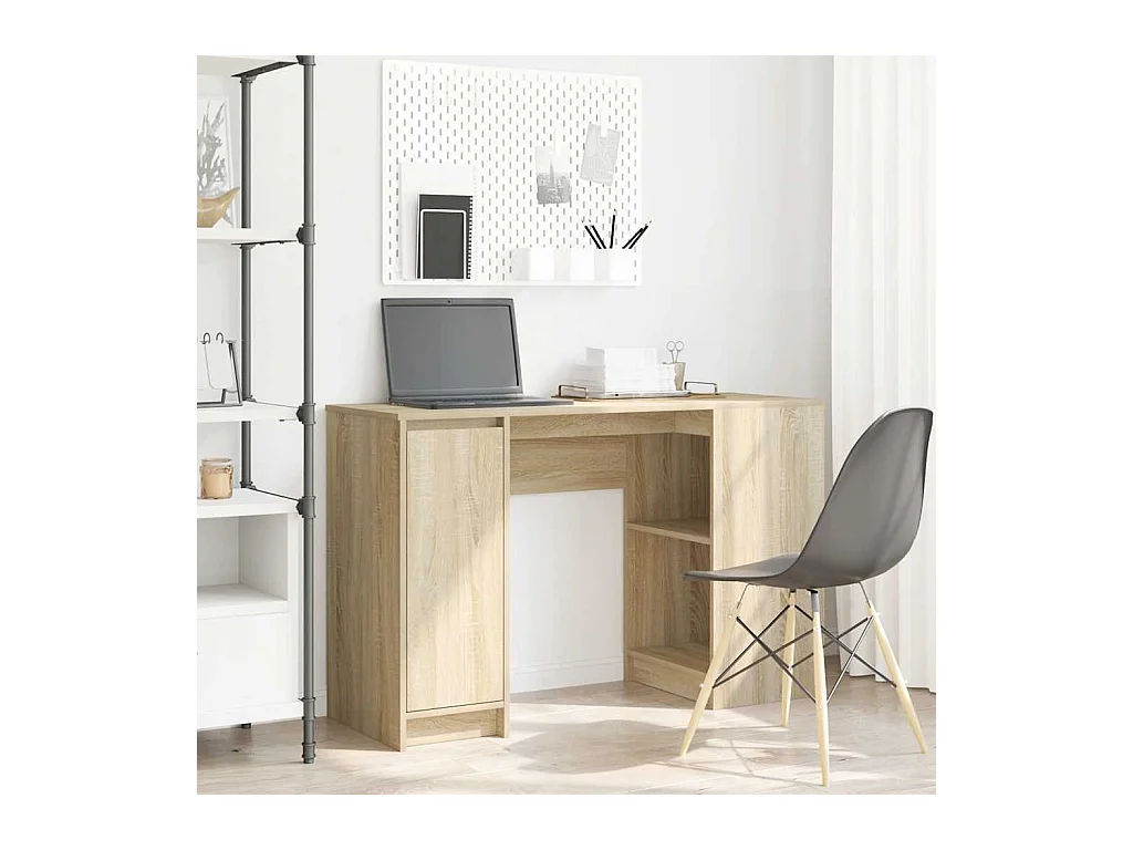 Bureau chêne sonoma 120x42x76 cm bois d'ingénierie