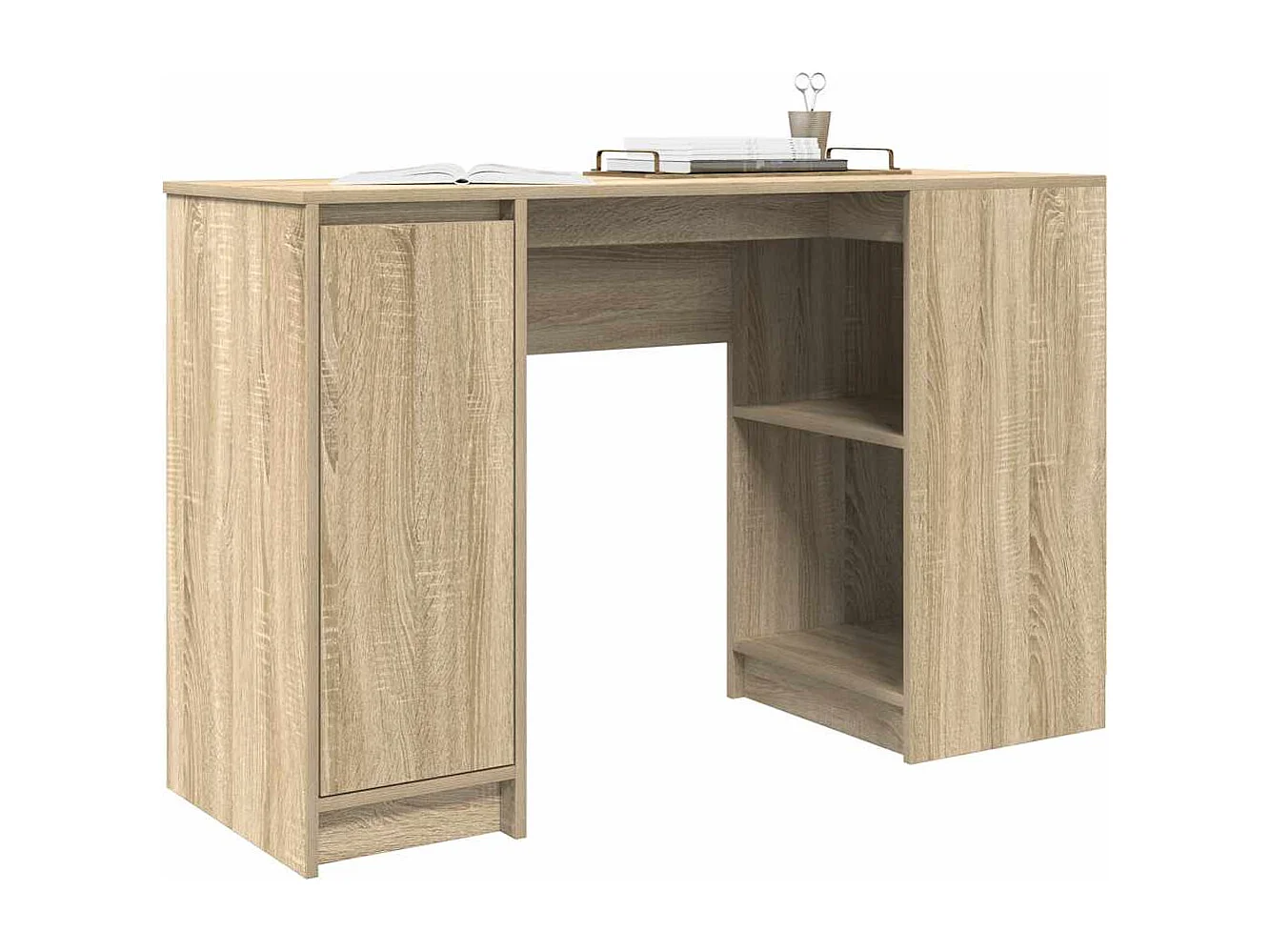 Bureau 120x42x76 cm spaanplaat sonoma eikenkleurig