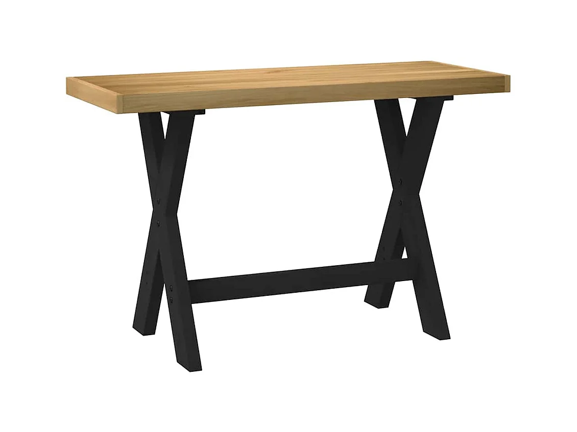 Bureau NOAIN pieds en forme de X 120x50x75 cm bois massif pin