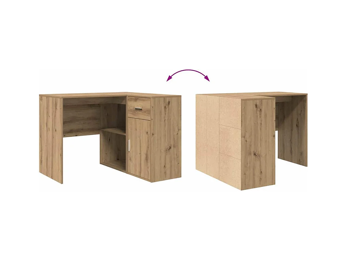 Secretária de canto carvalho artisiano 102 x 50 x 75 cm