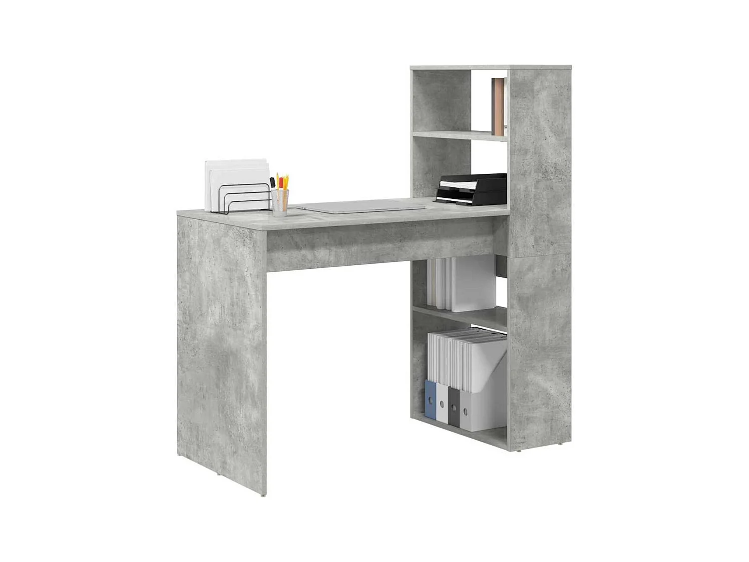 Bureau Gris béton 113 x 54 x 120 cm Bois d'ingénierie