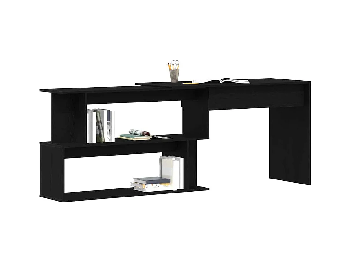 Bureau Chêne noir 200 x 50 x 76 cm Bois d'ingénierie