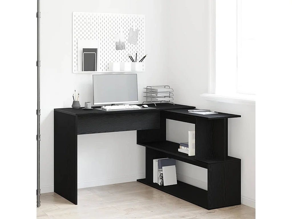 Bureau Chêne noir 200 x 50 x 76 cm Bois d'ingénierie