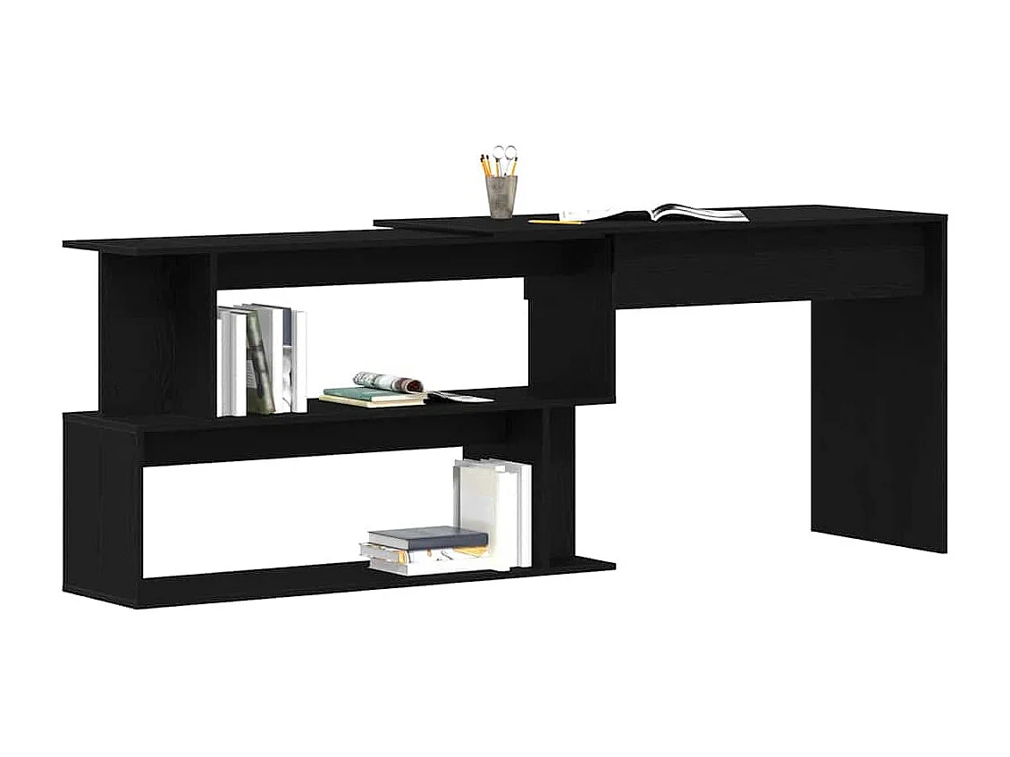 Bureau Chêne noir 200 x 50 x 76 cm Bois d'ingénierie