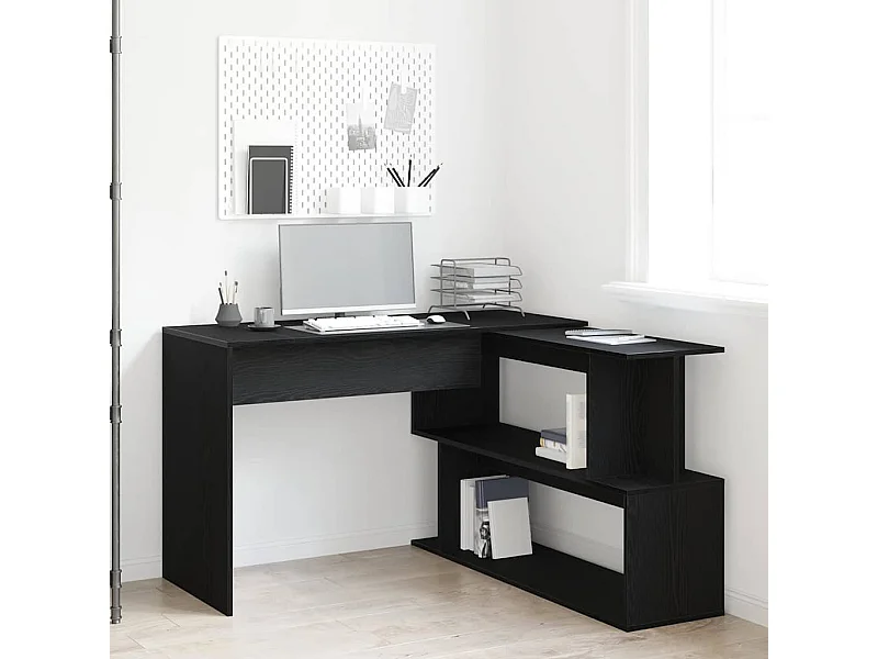 Bureau Chêne noir 200 x 50 x 76 cm Bois d'ingénierie