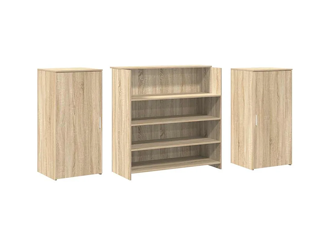 Bureau réception chêne sonoma 200x50x103,5 cm bois d'ingénierie