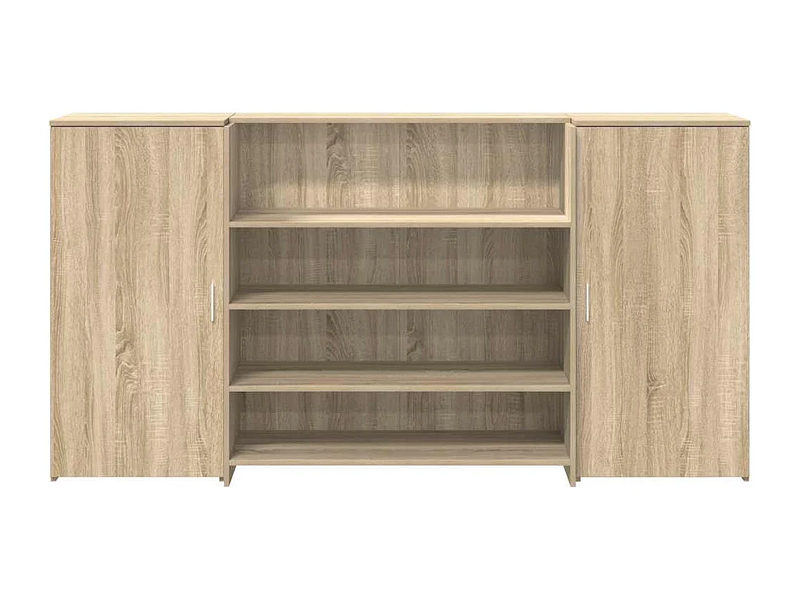 Bureau réception chêne sonoma 200x50x103,5 cm bois d'ingénierie