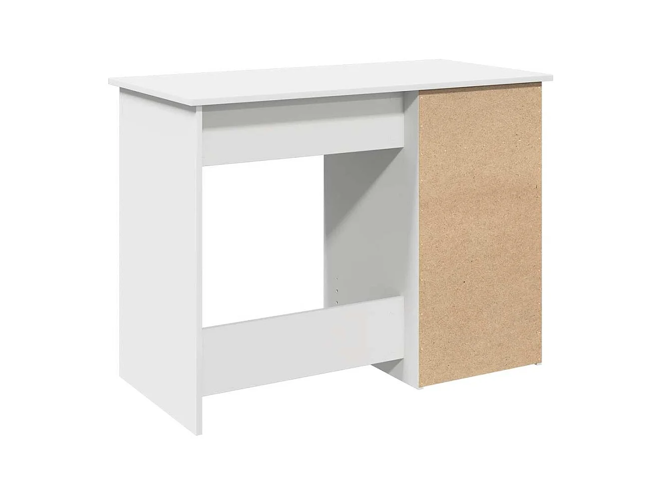 Bureau blanc 102x50x75 cm bois d'ingénierie